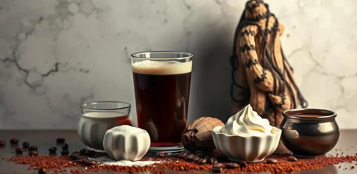 Ingredientes para Cerveja Preta com Licor de Café e Espuma de Creme