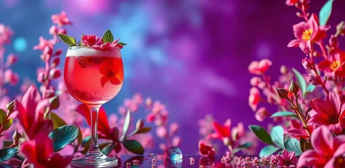 Leia mais sobre o artigo Coquetel com espuma de hibisco e gin: Uma explosão de sabores refrescantes