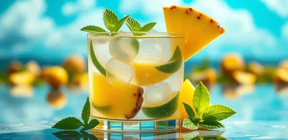 No momento, você está visualizando Mojito de Abacaxi e Hortelã com Água Tônica: Refrescância Tropical