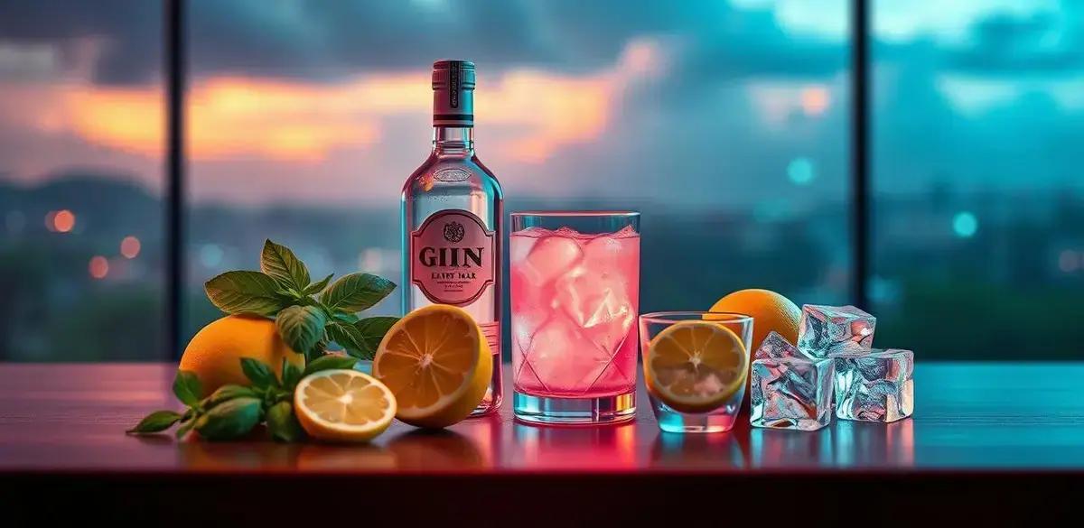 Ingredientes do Gin com Soda de Limão e Manjericão