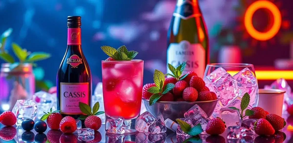 Ingredientes da Receita de ICE com Licor de Cassis e Espumante