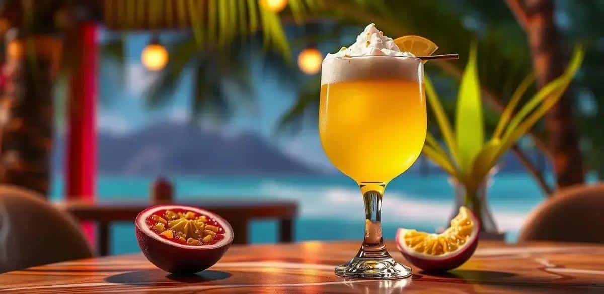 Leia mais sobre o artigo Pisco Sour com Espuma de Maracujá: Um Delicioso Drink Tropical