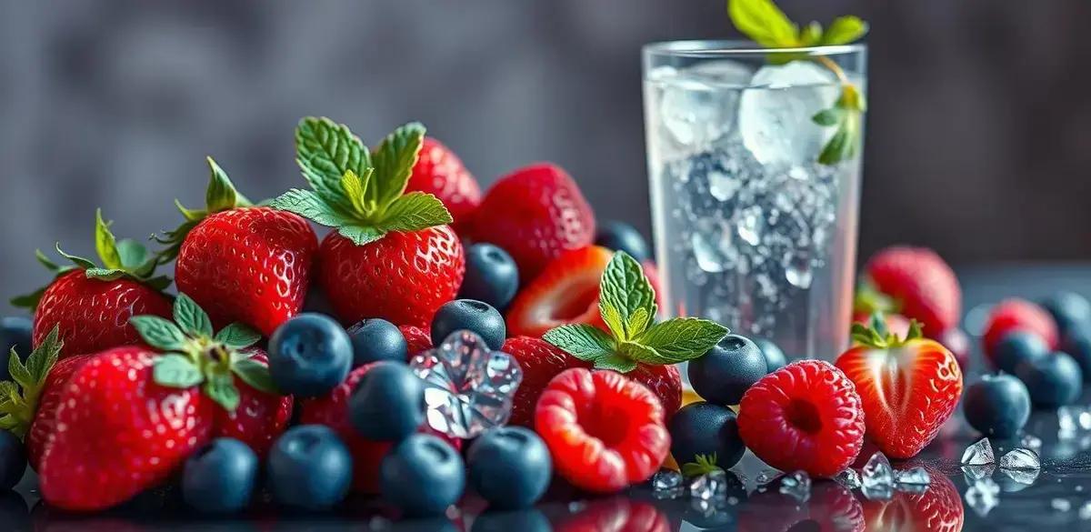 Ingredientes do Refrigerante de Frutas Vermelhas com Soda