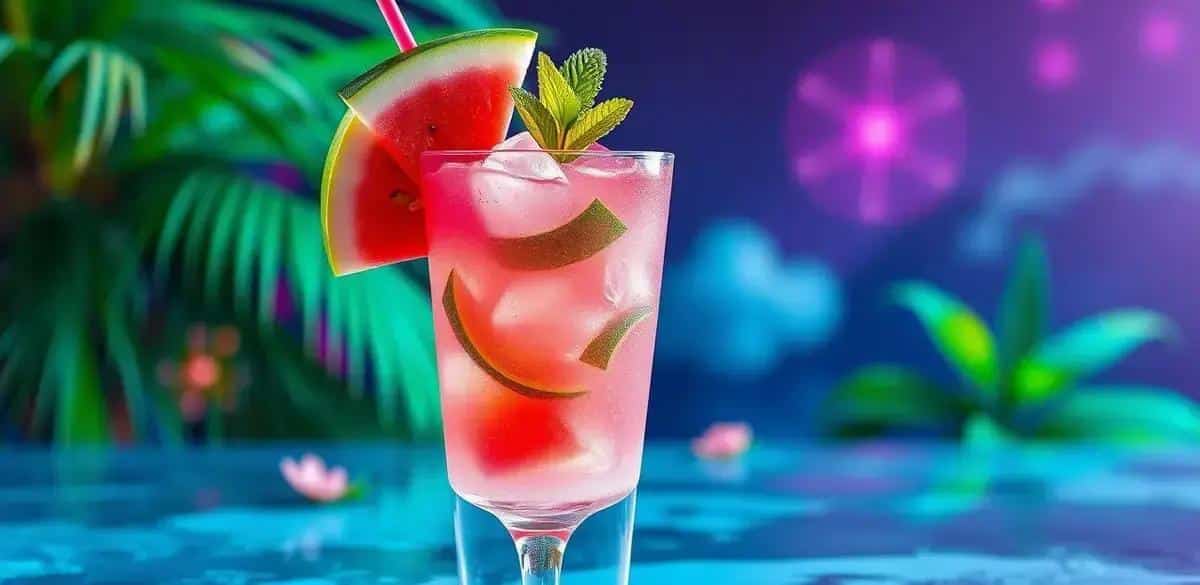 rum tropical com melancia e hortela a bebida perfeita para o verao