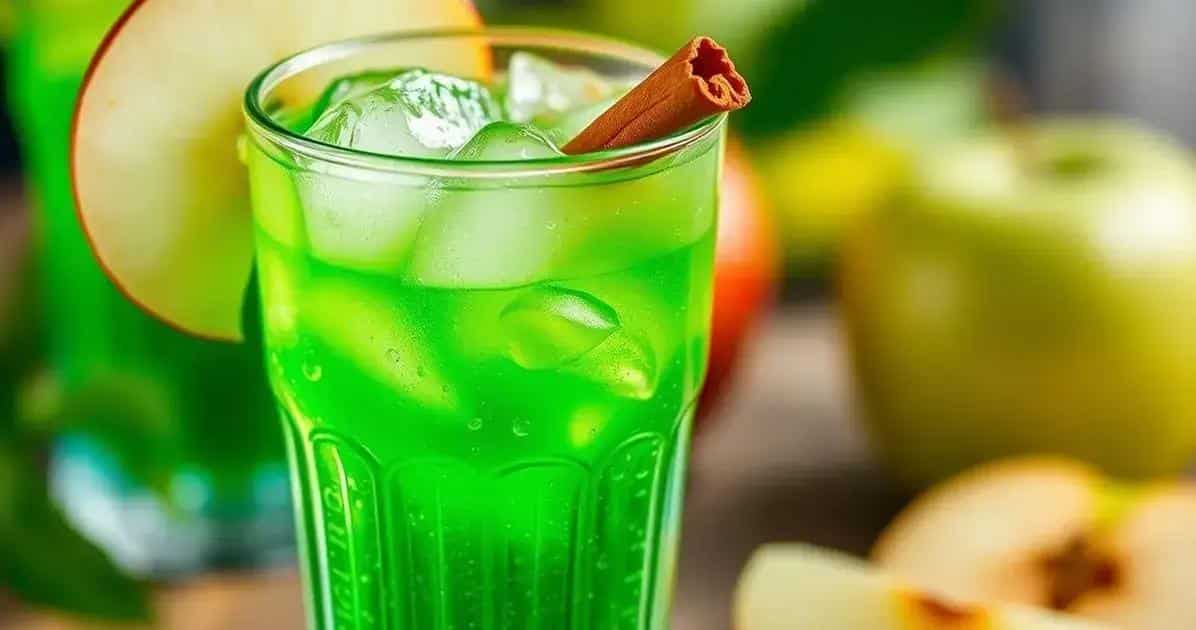 No momento, você está visualizando Saque com Refrigerante de Maçã Verde e Canela: Uma Bebida Refrescante para o Verão