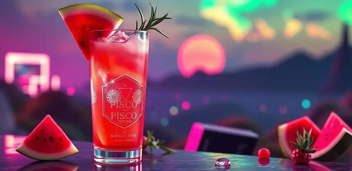 Leia mais sobre o artigo Pisco com Suco de Melancia e Alecrim: Um Drink Refrescante e Inusitado