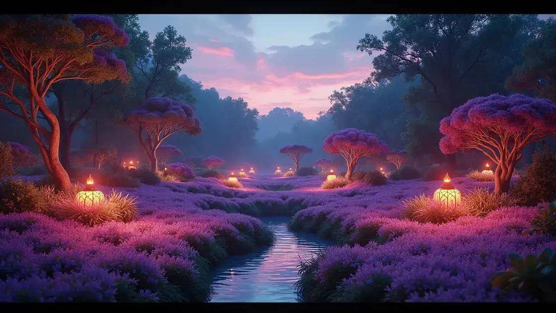 Iluminação e seu impacto nas cores do jardim