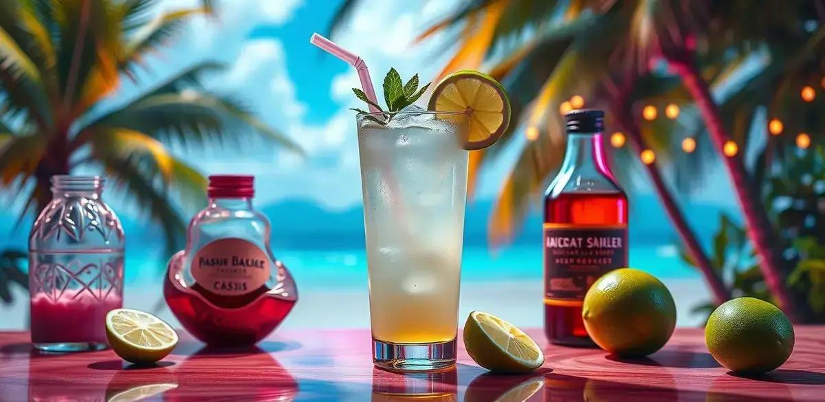 Como Preparar Água de Coco com Licor de Cassis e Limão
