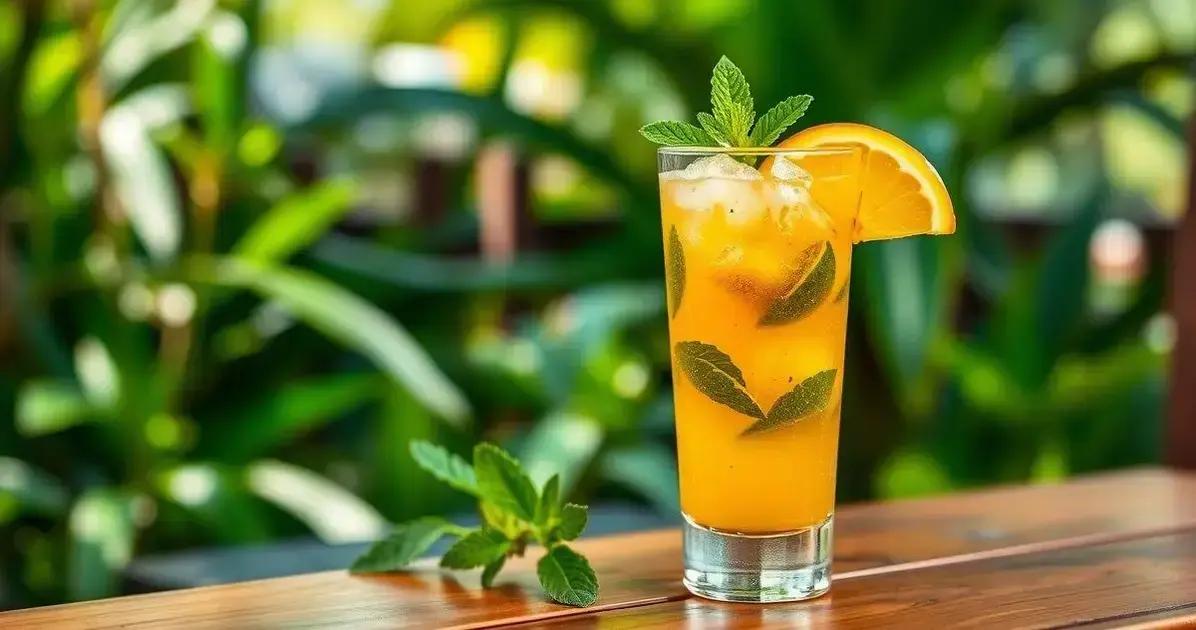 Ingredientes da Caipirinha de Maracujá com Hortelã
