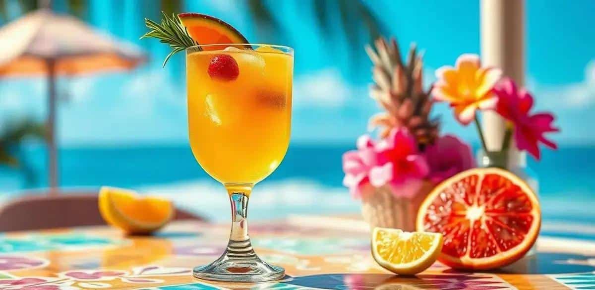 Leia mais sobre o artigo Pisco Sour com frutas tropicais e alecrim: uma bebida refrescante e diferente