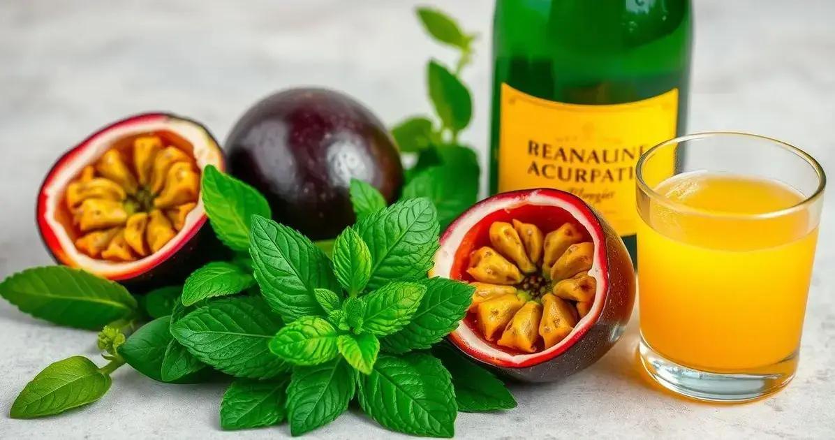 Ingredientes do Energético com Espumante e Maracujá