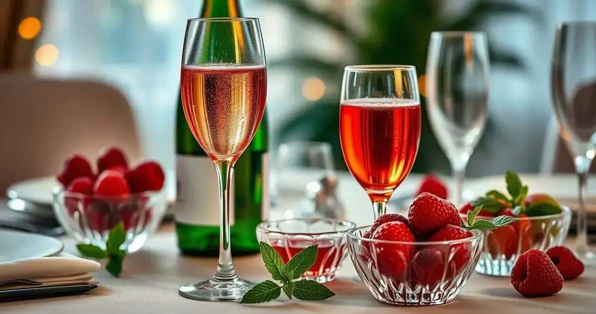 Ingredientes do Espumante com Licor de Frutas Vermelhas