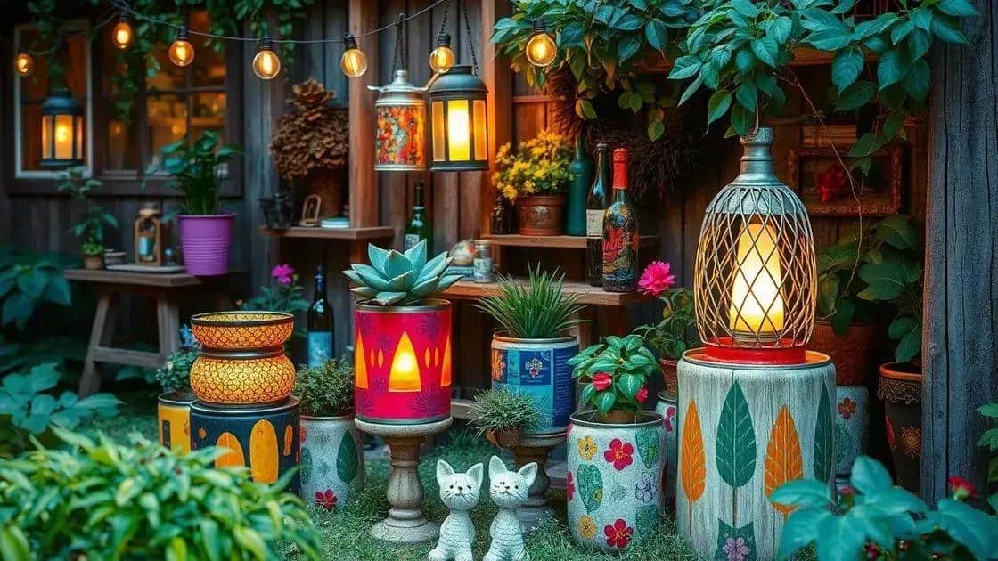 Reaproveitamento criativo: latas e garrafas na decoração