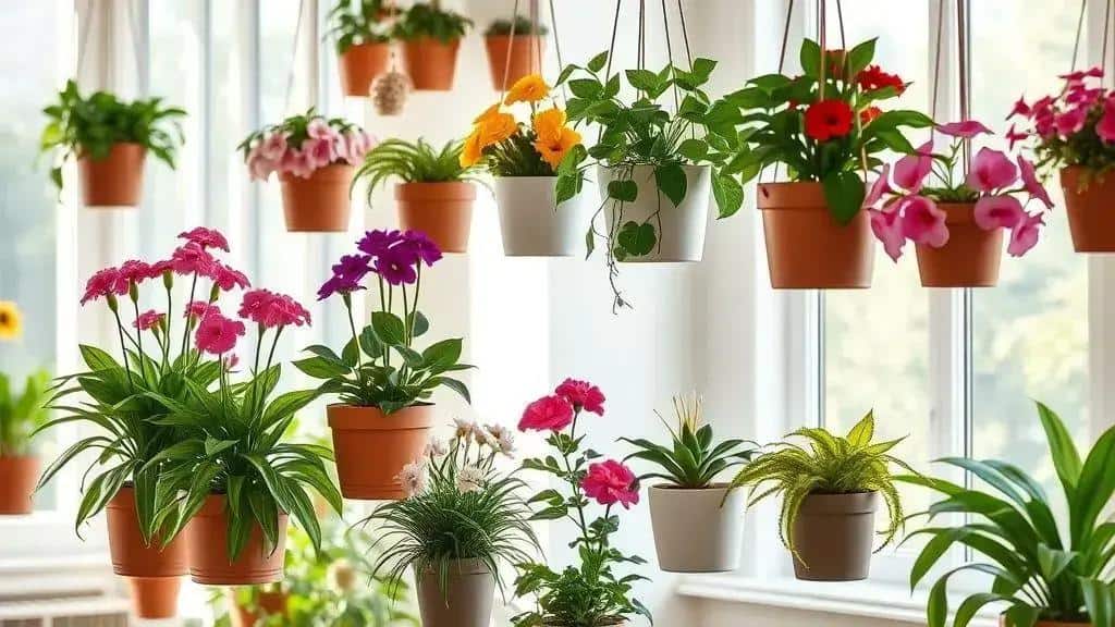 Como escolher as flores ideais para vasos pendurados