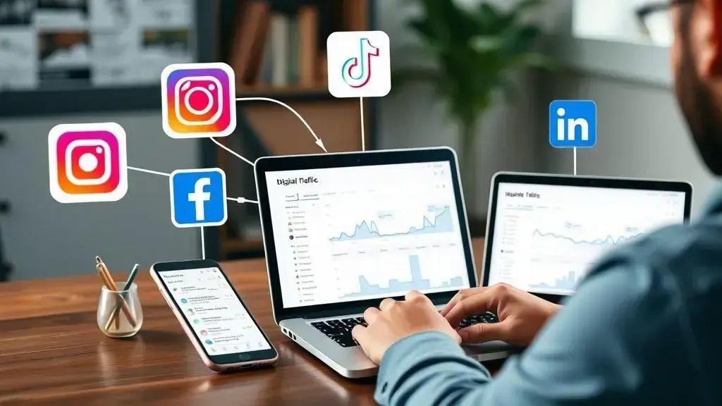O papel das redes sociais na construção de tráfego